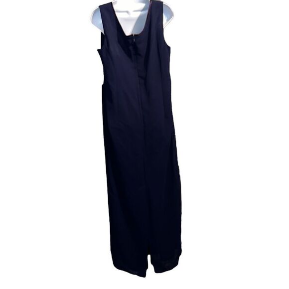 NWT Patra Woman Sleeveless Long Dress Scoop Neck Back Zip Solid Blue Size 16 - Picture 2 of 6
